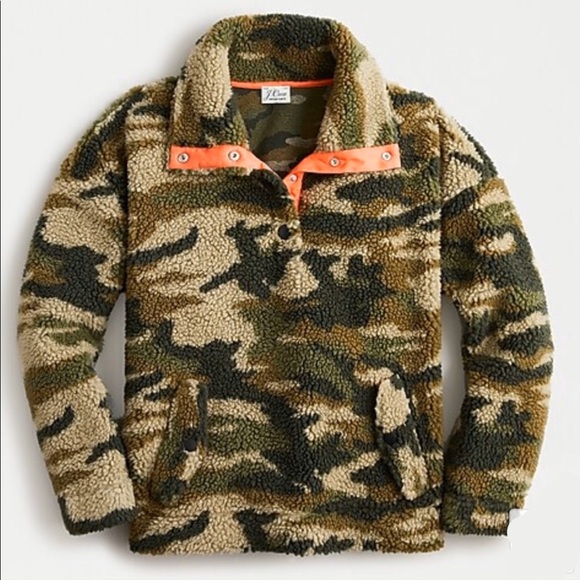camo fleece sweatshirt